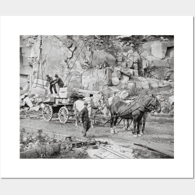 New England Granite Quarry, 1908. Vintage Photo Wall Art by historyphoto